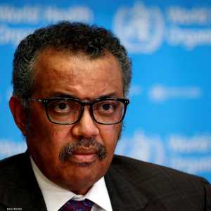 المدير العام للمنظمة تيدروس أدهانوم غيبريسوس في مؤتمر صحافي.