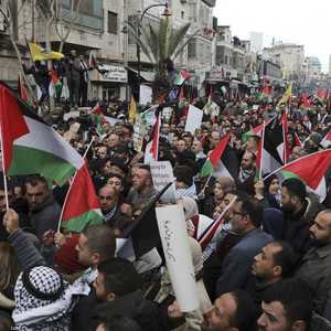 أرشيفية لتظاهرة فلسطينية في مدينة رام الله