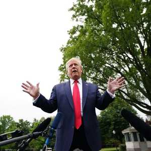 أثناء إعلان ترامب انسحاب بلاده من الاتفاقية