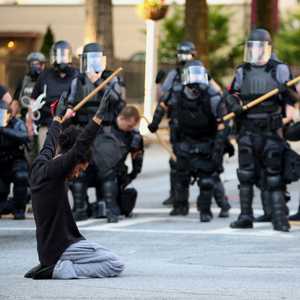 جانب من مظاهرات أتلاتنا احتجاجا على مقتل جورج فلويد.