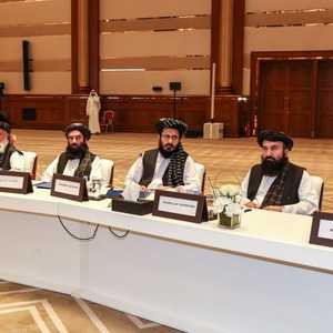 أرشيفية لعدد من قادة طالبان في الدوحة