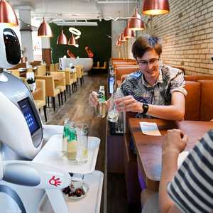 استعان مطعم دادوان في مدينة هولندية بروبوتات