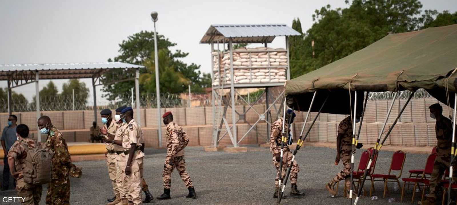 جنود من القوة المشتركة لدول الساحل الخمس في باماكو.