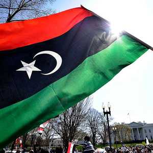 علم ليبيا أمام البيت الأبيض - أرشيفية