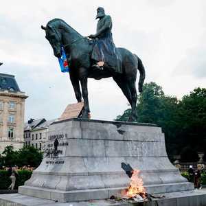 تماثيل الملك ليوبولد الثاني في بلجيكا تعرضت للتخريب