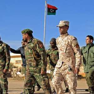 عناصر من الجيش الوطني الليبي في مدينة سرت