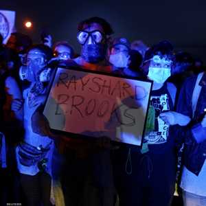 جانب من الاحتجاجات التي تشهدها أتلانتا