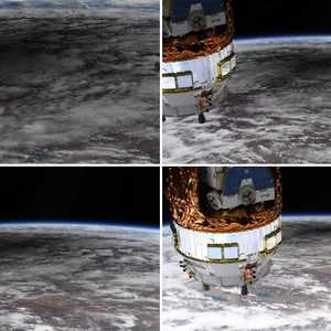 لقطات كسوف الشمس من محطة الفضاء الدولية