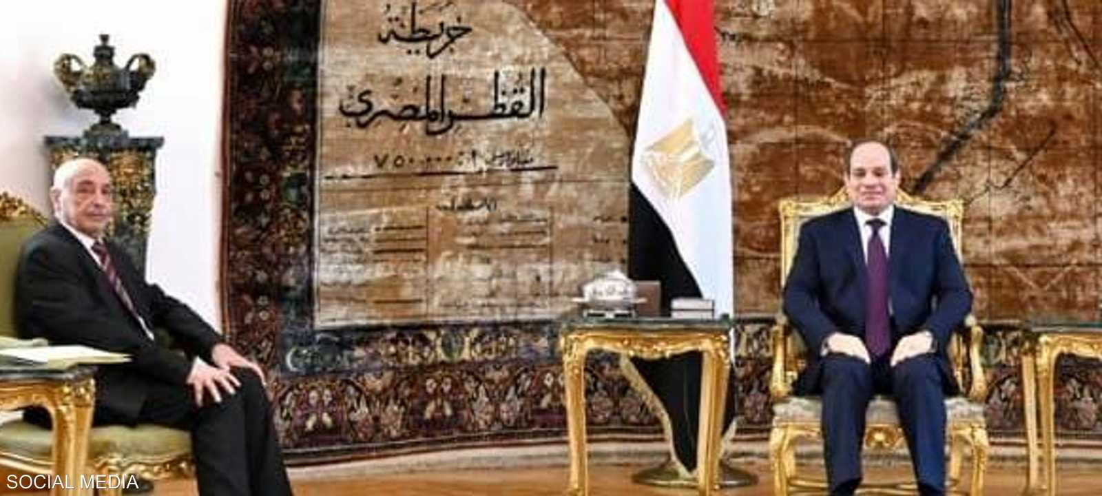 عقيلة صالح يرحب بمبادرات السيسي بشأن حل الأزمة الليبية