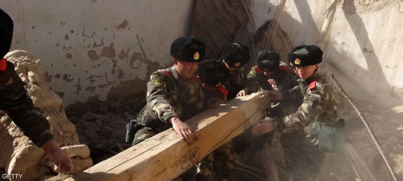 جانب من دمار زلزال هوتان في 2014.