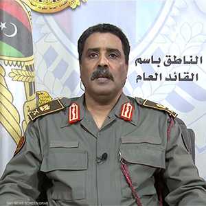 لمتحدث باسم الجيش الوطني الليبي، اللواء أحمد المسماري
