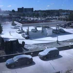 محطة البنزين في ولاية ماساتشوستس بعد إخماد الحريق