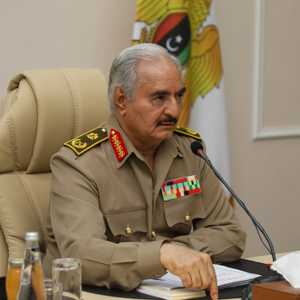 حفتر ترأس الاجتماع بقادة الجيش.