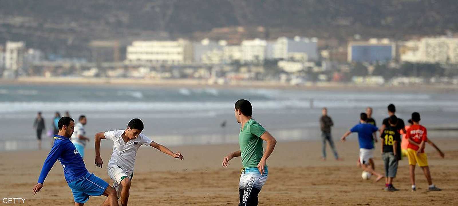 شاطئ مدينة أغادير غربي المغرب