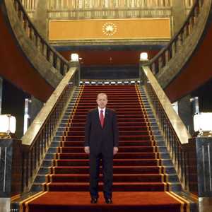 أردوغان في القصر الأبيض الرئاسي الجديد في أنقرة