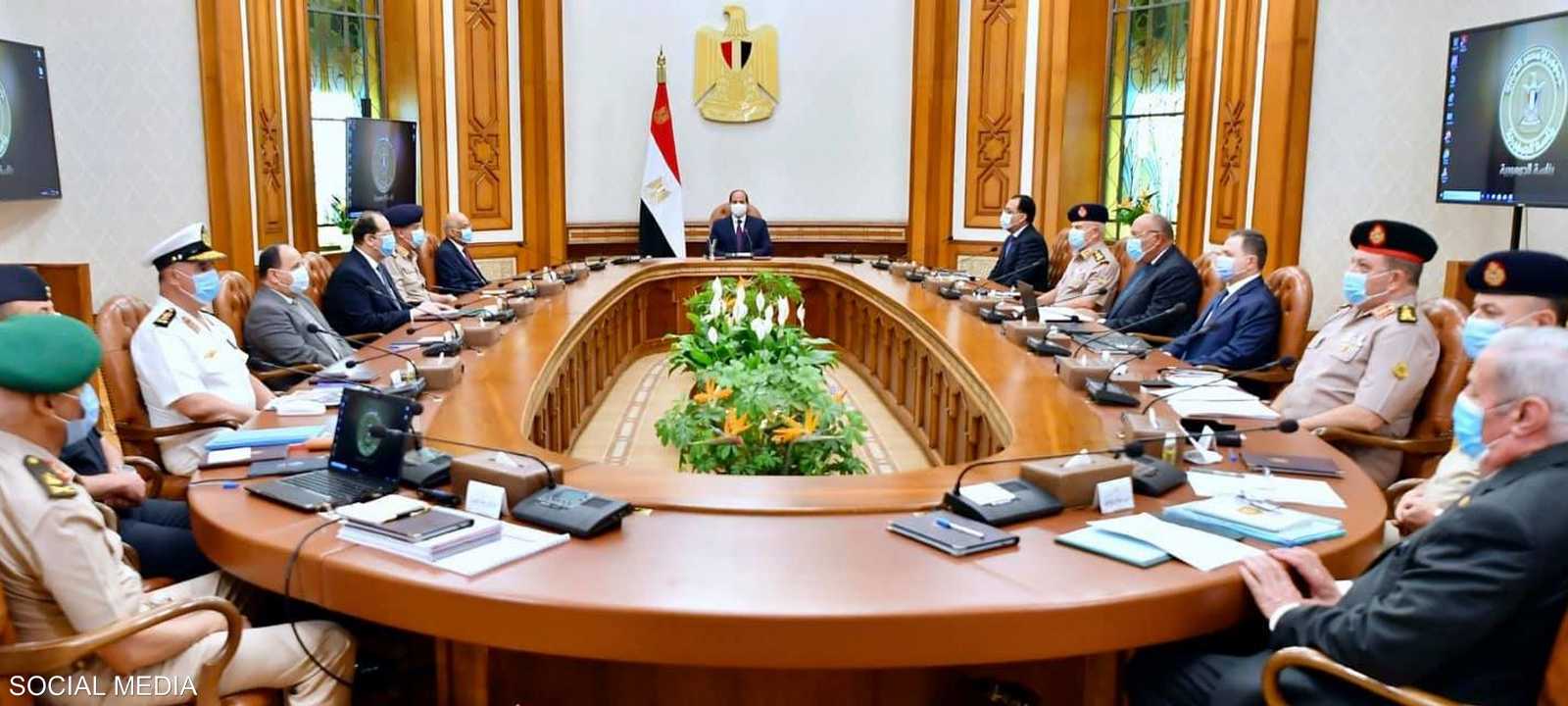 ترأس الرئيس المصري عبد الفتاح السيسي اجتماع مجلس الدفاع