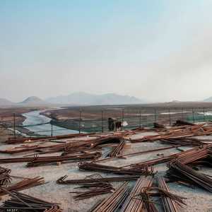 أعمال بناء في سد النهضة الإثيوبي