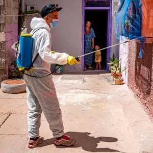 أرشيفية لأعمال تعقيم في إحدى المدن المغربية