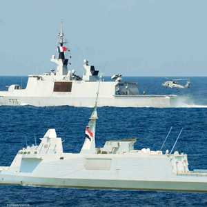 جانب من المناورة البحرية بين القوات المصرية والفرنسية