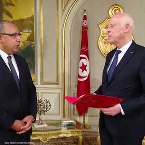 الرئيس التونسي قيس سعيد و هشام المشيشي