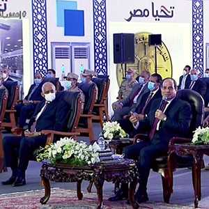 الرئيس المصري خلال حفل افتتاح المدينة الصناعية بالروبيكي
