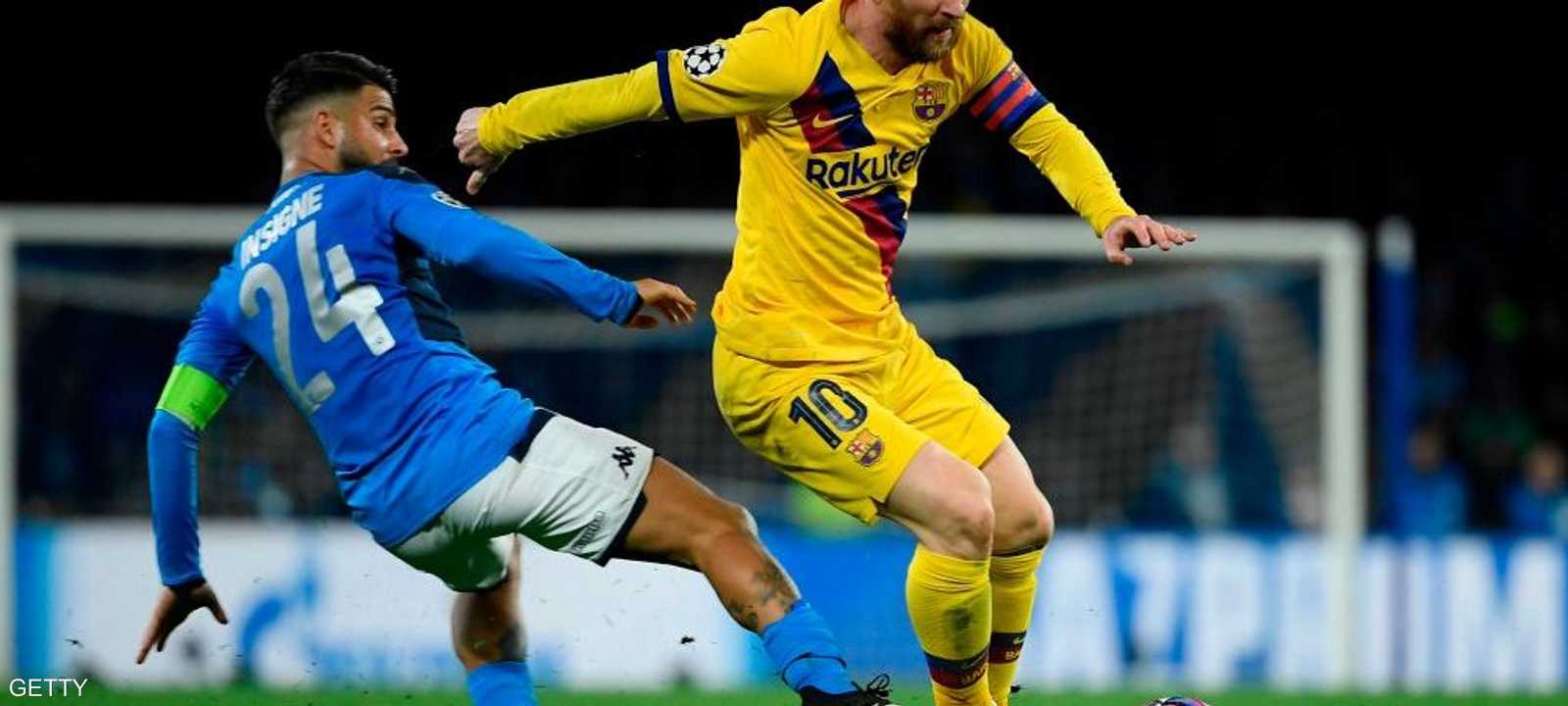 نابولي وبرشلونة تعادلا 1-1 ذهابا