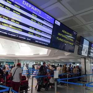 مطار قرطاج الدولي في 27 يوليو الماضي.