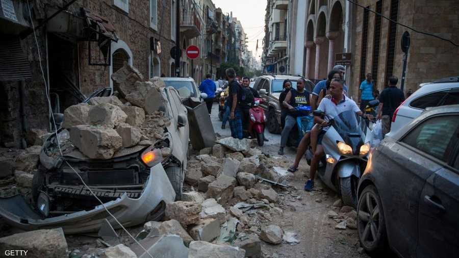 الدمار الناجم عن انفجار بيروت امتد لأحياء عدة في العاصمة.