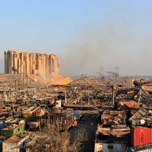 صوامع القمح في مرفأ بيروت دمرت