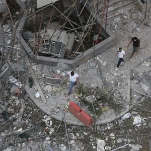 قال عبود إن صوامع القمح دمرت بشكل شبه كامل