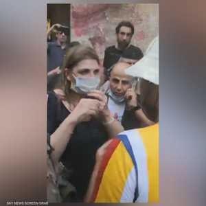 طرد وزيرة العدل خلال زيارتها مناطق منكوبة في بيروت