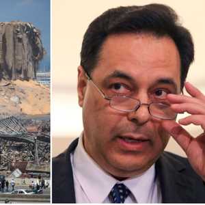 رئيس الحكومة اللبنانية حسان دياب (يمين)