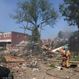 صورة من الانفجار في بالتيمور