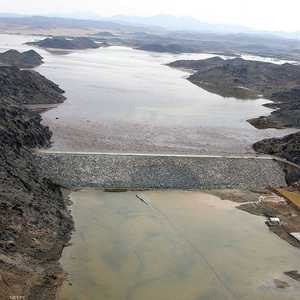 جانب من سد على بحيرة المسك شرق مدينة جدة