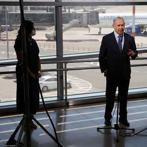 نتانياهو في مطار بن غوريون في اللد