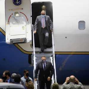 بومبيو لدى وصوله مطار الخرطوم