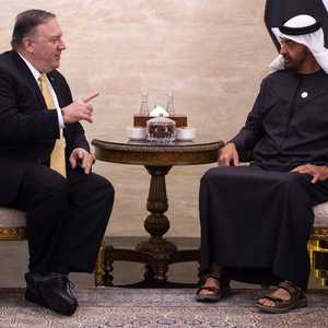 الشيخ محمد بن زايد وبومبيو في لقاء سابق