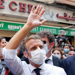 ماكرون خلال زيارته السابقة إلى بيروت