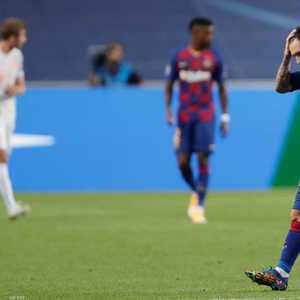 ميسي خلال المباراة الكارثية