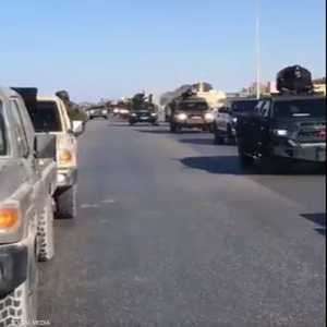 موكب فتحي باشاغا في العاصمة الليبية طرابلس، السبت.