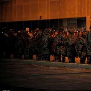 تعزيزات من الحرس الوطني لمكافحة الشغب في كينوشا.