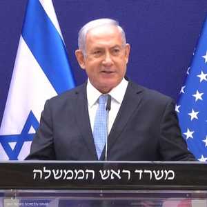 نتانياهو خلال المؤتمر الصحفي