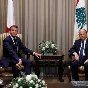 عون لدى استقباله ماكرون بمطار رفيق الحريري