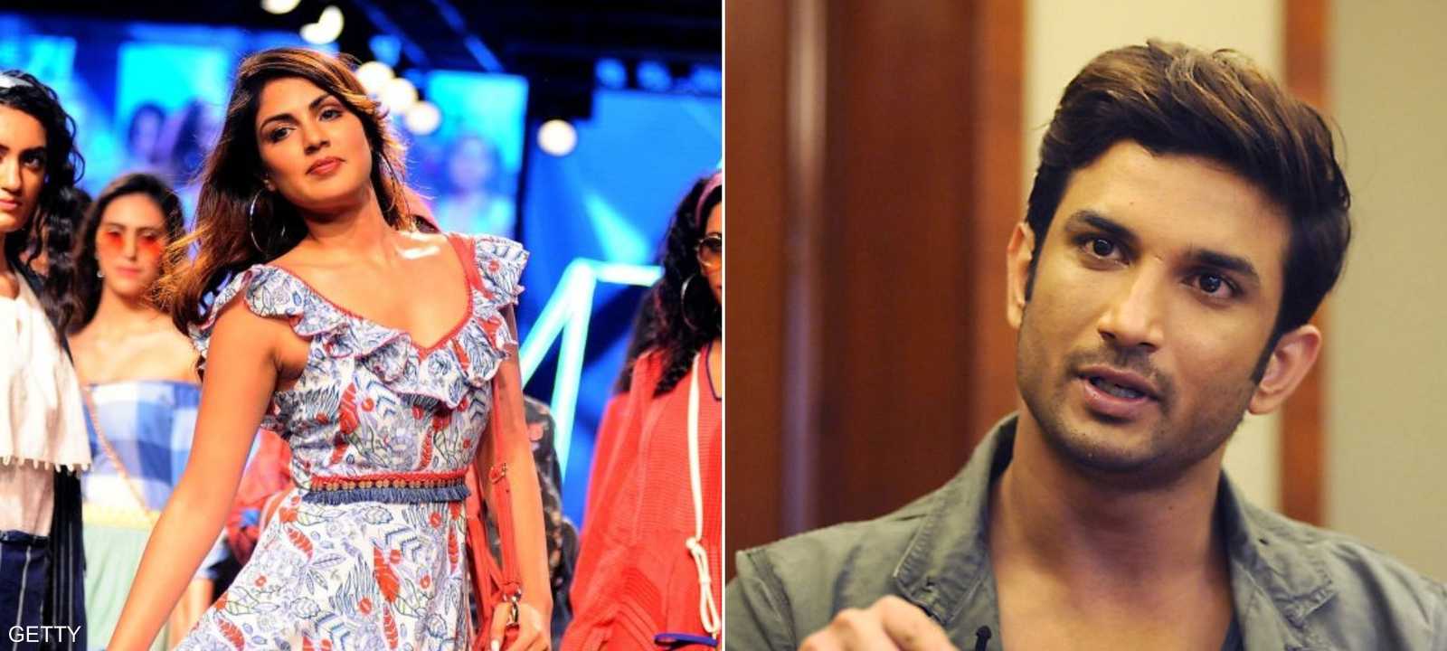 شوشانت سينغ راجبوت (يمين) وريا شاكرابورتي