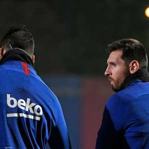 نجما برشلونة ميسي وسواريز