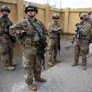 جنود أميركيون ضمن التحالف الدولي ضد داعش في كركوك.