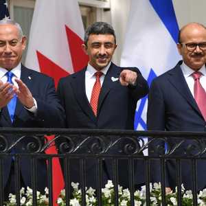 نتنياهو وعبد الله بن زايد وعبد اللطيف بن راشد الزياني