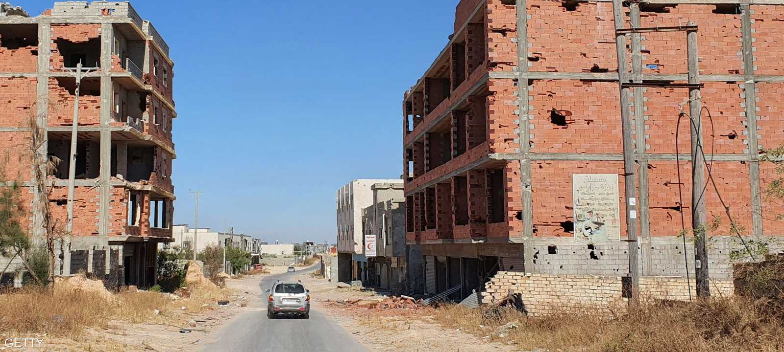 أرشيفية لآثار اشتباكات سابقة في طرابلس