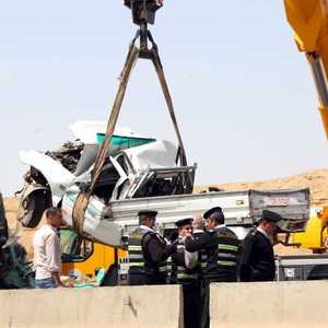صورة أرشيفية لحادث سير سابق في مصر
