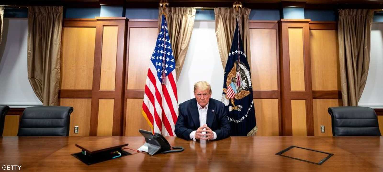 ترامب دخل المستشفى يوم الجمعة الماضي.